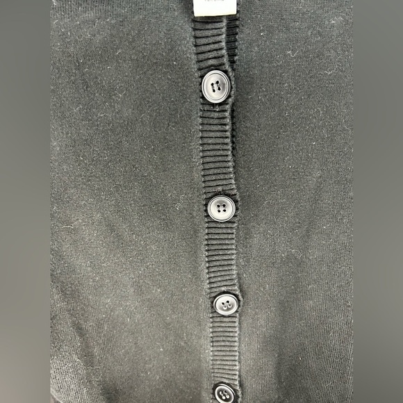 Women’s Vintage Geoffrey Beene Black Cotton Blend Cardigan Sweater Size Small - Picture 4 of 5